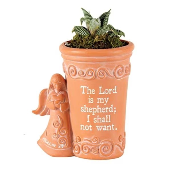 23 Angel Psalm Flower Pot, Dicksons, Mfr#: FLPTR1000