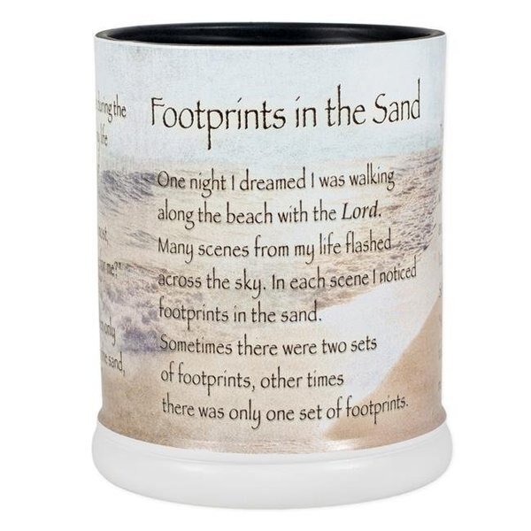 Dicksons JW05FP Footprints in the Sand Candle Jar Warmer, Dicksons, Mfr#: JW05FP
