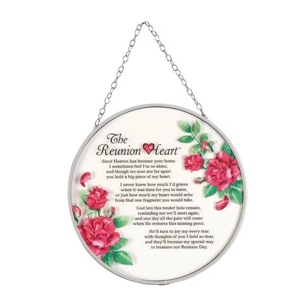 The Reunion Heart Poem Suncatcher, Dicksons, Mfr#: SUNCG39