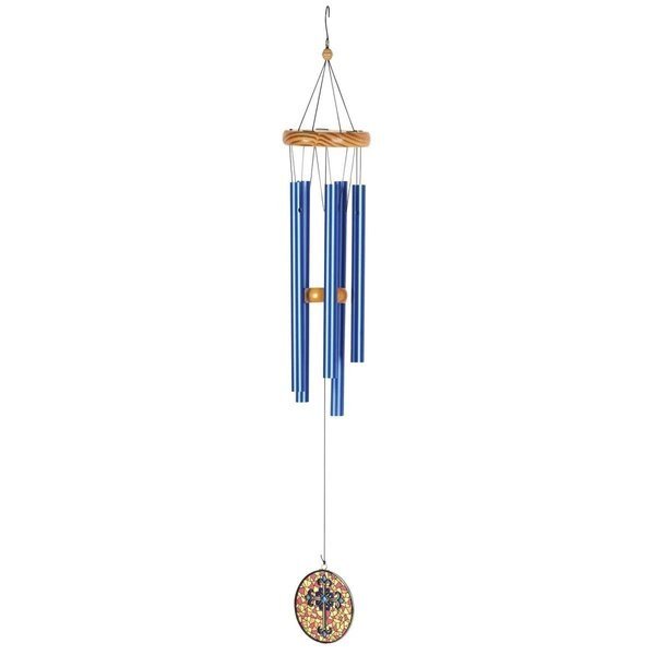 35 in Sail Blue  Orange Cross Windchime, Dicksons, Mfr#: WCA121
