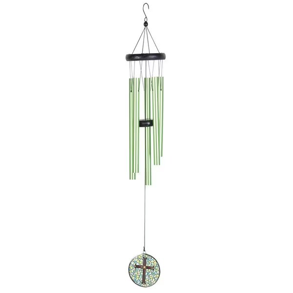 35 in Sail Blue  Green Cross Windchime, Dicksons, Mfr#: WCA122