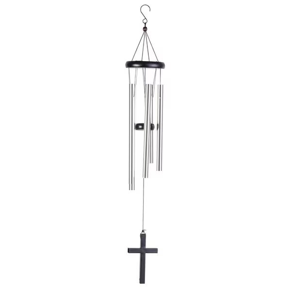 35 in Black Metal Cross Sail Cross Windchime, Dicksons, Mfr#: WCA125