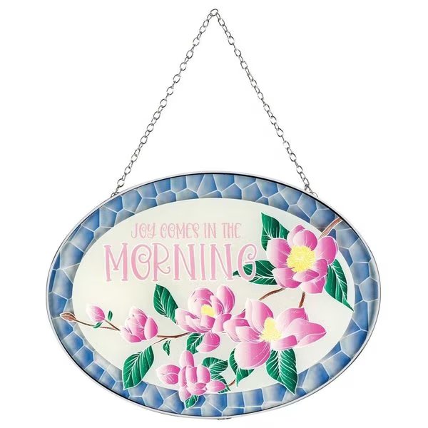 9 in Joy Comes In The Morning Suncatcher, Dicksons, Mfr#: SUNCG1005