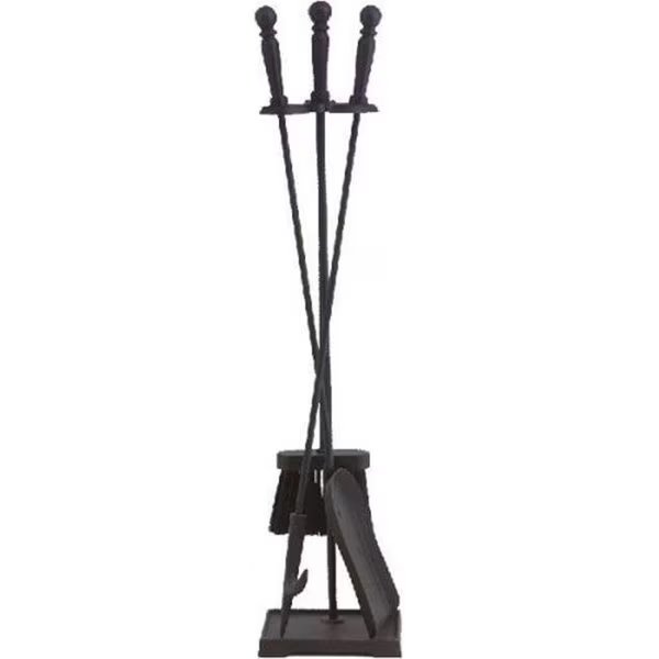 Dagan 01202 Fireplace Tool Set; Black - 4 Piece, Dagan, Mfr#: 1202