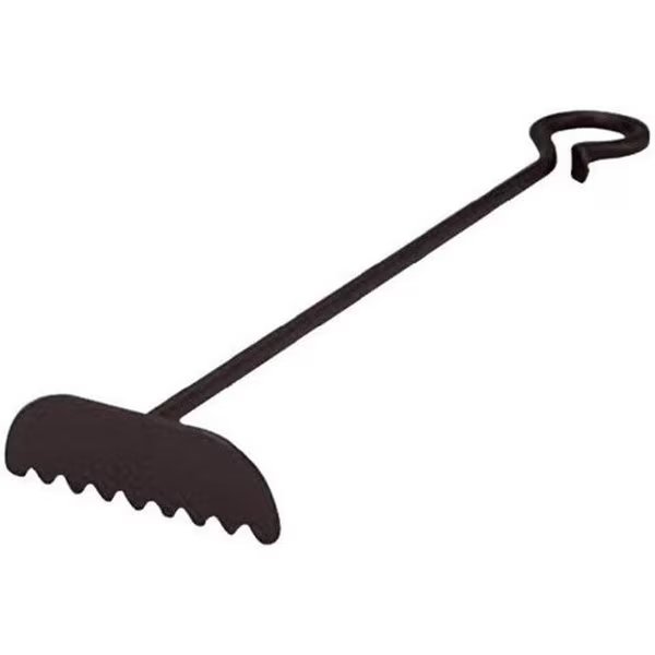Dagan EM-RK1 Individual Hearth & Fire Pit Tool with Hook Handle - Ember Rake; Black, Dagan, Mfr#: EM-RK1