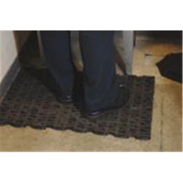 Durable 570ST310BK 36 x 120 in. Vinyl Sponge-Textured Anti-Fatigue Mat; Black, Durablue, Mfr#: 570ST310BK
