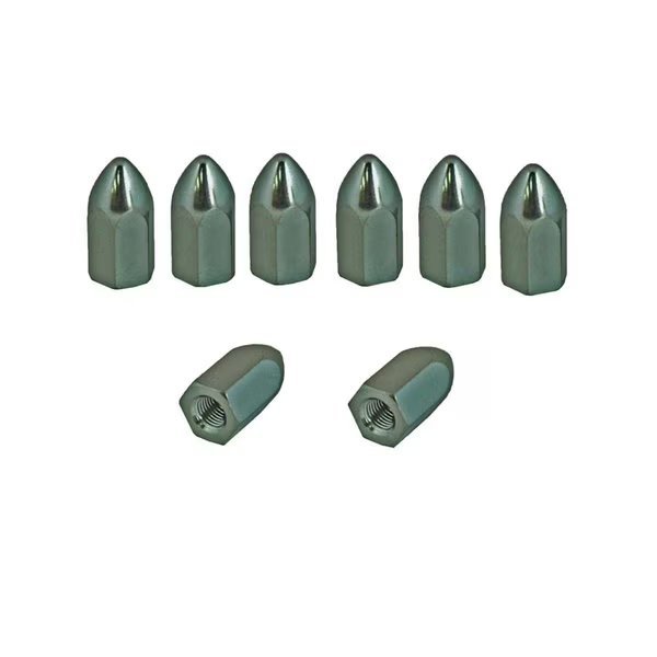 8 Piece Aluminum Wheel Lug Nuts 10 x 125 mm Flat Seat Black Anodize, Durablue, Mfr#: 201881bl