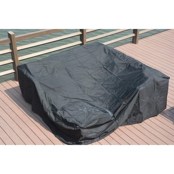 Bambi Square Patio Dining & Sofa Set Cover, Black - 91 x 91 x 28 in., Claustro, Mfr#: CL2566973