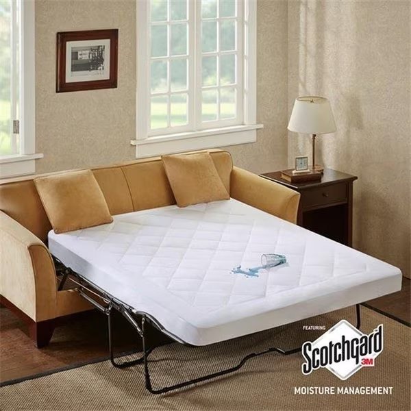Sleep Philosophy BASI16-0288 100 Percent Polyester Microfiber Harmony Sofa Mattress Pad; White - Full, Sleep Philosophy, Mfr#: BASI16-0288