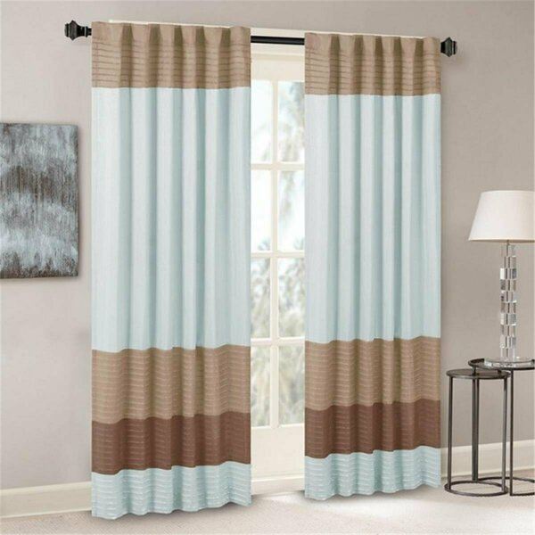 Tradewinds Polyoni Pintuck Window Curtain, Blue, Madison Park, Mfr#: MP40-2223