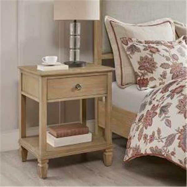 Bedside Table, Light Natural, Madison Park, Mfr#: MPS136-0181
