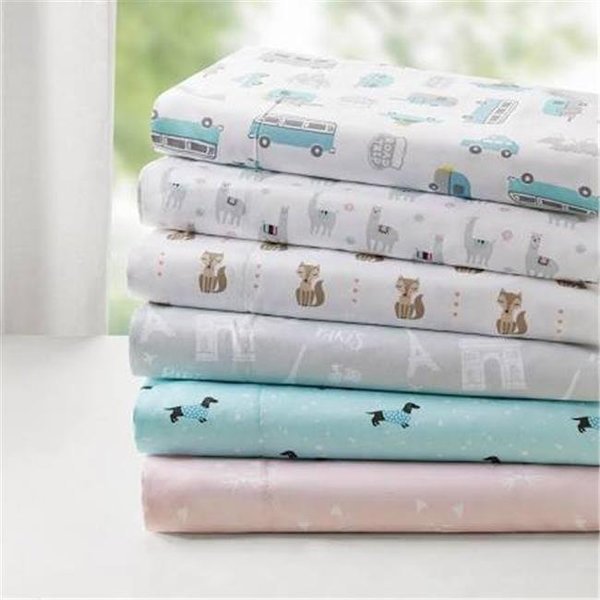 Intelligent Design ID20-1427 Novelty Printed Sheet Set; Grey & Blue Road Trip - Twin & Extra Large, Intelligent Design, Mfr#: ID20-1427