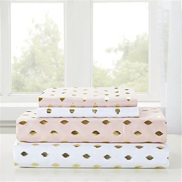 Intelligent Design ID20-1471 Printed Sheet Set - White & Gold; Full Size, Intelligent Design, Mfr#: ID20-1471