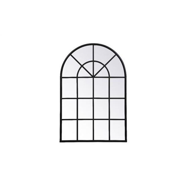 Elegant Decor MR612842BK 28 x 41 in. Metal Windowpane Mirror; Black, Elegant Decor, Mfr#: MR612842BK