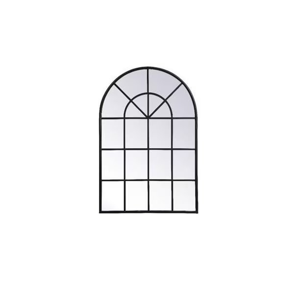Elegant Decor MR613248BK 32 x 47 in. Metal Windowpane Mirror; Black, Elegant Decor, Mfr#: MR613248BK