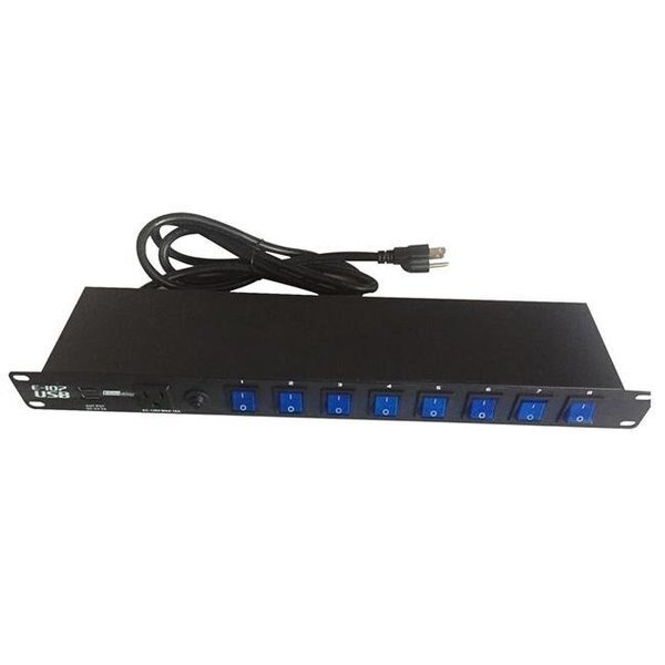 Eliminator Lighting E107 USB 1 AC plug on the front panel, Eliminator Lighting, Mfr#: E107 USB
