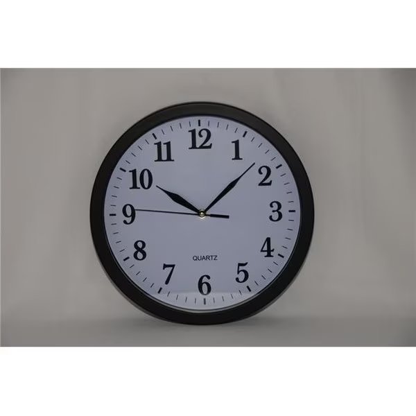 Everrich EVW-0001 13 in. Black Frame Wall Clock, Everrich Industries, Mfr#: EVW-0001