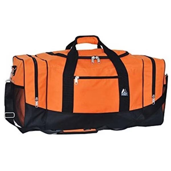 Tool Bag, Everest 025-OG-BK Large Crossover Duffel Bag - Orange & Black, Black/Orange, Everest, Mfr#: 025-OG-BK