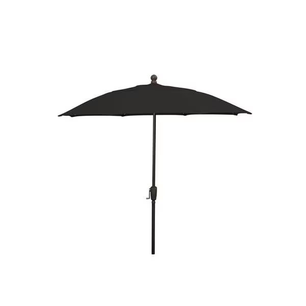 FiberBuilt Home 9HCRCB-Black 9 ft. Oct 6 Rib Crank Champagne Bronze with Black Spun Poly Canopy Patio Umbrella, Fiberbuilt Home, Mfr#: 9HCRCB-Black