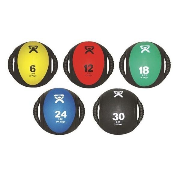 Cando 10-3185 9 in. Dual Handle Medicine Ball - 5 Piece, Cando International, Mfr#: 469612
