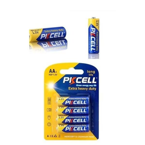 PK Cell R6P-4B 1.5V Heavy Duty AA Battery; Pack of 4, Pkcell, Mfr#: R6P-4B