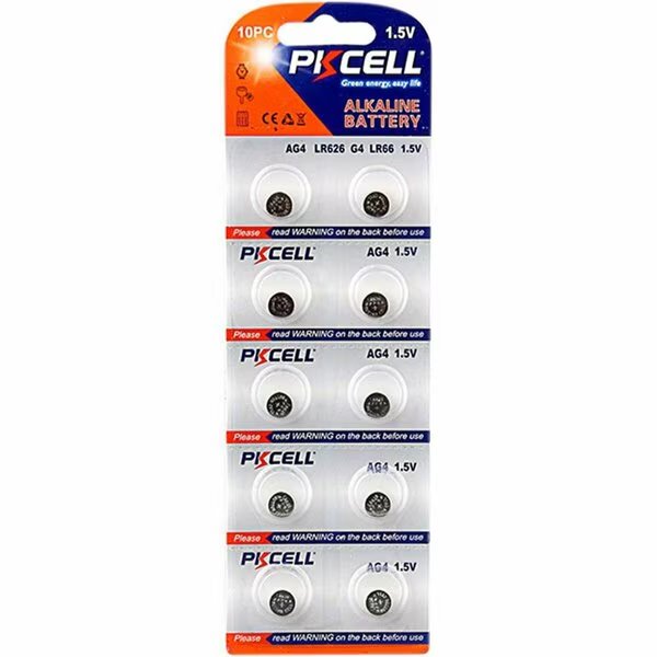 1.5V 1 lbs Alkaline Battery, 10PK, Pkcell, Mfr#: AG4-10B