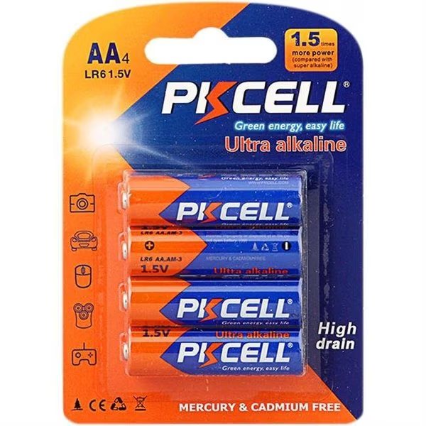 Pkcell LR6-S60 1.5V Ultra Digital Alkaline AA Battery; Box of 60, Pkcell, Mfr#: LR6-S60
