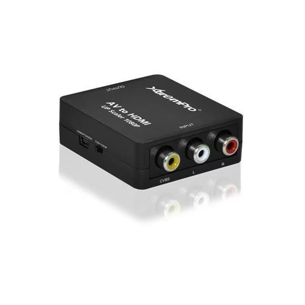 Xtrempro 61088 AV to HDMI Mini Coposite RCA CVBS AV to HDMI Video Audio Converter - Black, Xtrempro, Mfr#: 61088