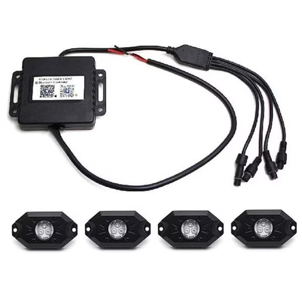 GP-Xtreme GP-HID-415-RGB Universal Underbody Rock Light RGB for Car Truck Motocyle LED Cree lamp Flood Lights, Gp-Xtreme, Mfr#: GP-HID-415-RGB