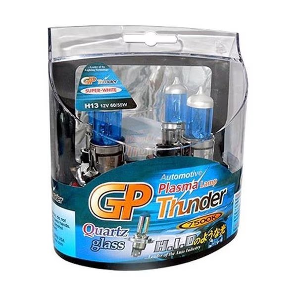 GP-Thunder SGP75K-H13 7500 K H13 Super White Xenon Quartz Light Bulbs for Headlamp Fog Cornering Day Time Running Lights, Gp-Thunder, Mfr#: SGP75K-H13