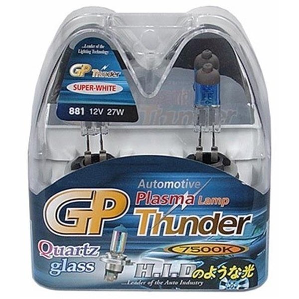 GP-Thunder SGP75K-881 7500 K 881 Super White Xenon Quartz Light Bulbs for Fog Cornering Day Time Running Lights, Gp-Thunder, Mfr#: SGP75K-881