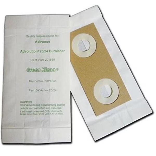 Green Klean GK-Advo 20-24 Advance Advolution Burnisher 20 by 24 Replacement Vacuum Bags - 10 per Case - Case of 10, Green Klean, Mfr#: GK-Advo 20/24