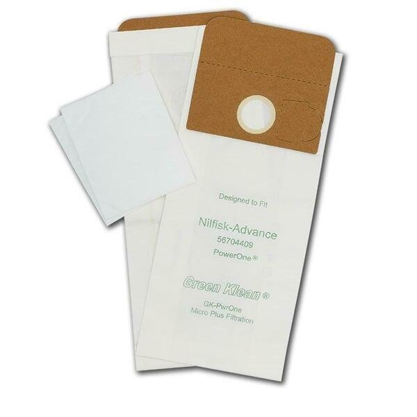 Nilfisk Advance Powerone Vacuum Replacement Vacuum Bags, Green Klean, Mfr#: GK-PwrOne