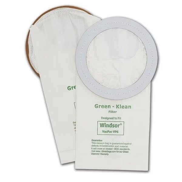 Green Klean GK-VP6 Windsor 6 qt Backpack Replacement Vacuum Bags - 10 per Case - Case of 10, Green Klean, Mfr#: GK-VP6