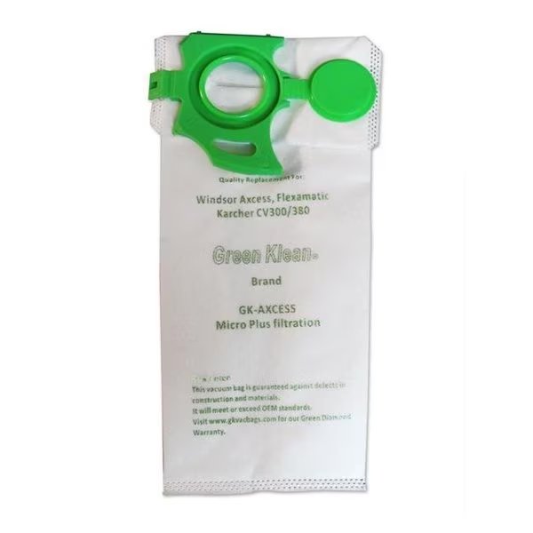 Green Klean GK-AXCESS Windsor Axcess Sebo Felix Replacement Vacuum Bags; Flexamatic - Case of 10, Green Klean, Mfr#: GK-AXCESS