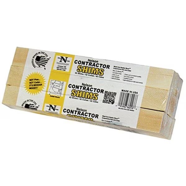 Nelson Wood Shims NW 84 8 Beddar Wood Shims; 8 in. - Pack of 84, Nelson Shims, Mfr#: NW 84 8