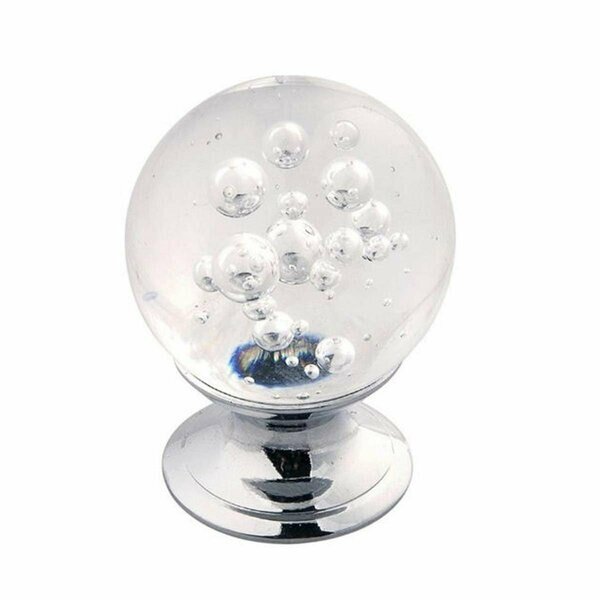 1.25 in. Gemstone Cabinet Knob, Glass with Chrome, Belwith Products, Mfr#: BWHH075809 GLCH