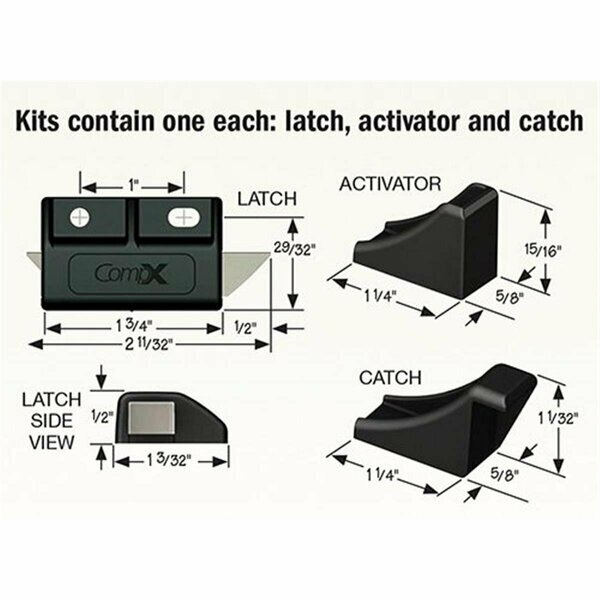 Timberline Double Door Latch with Slam Action - White, Timberline Locks, Mfr#: TLDL200W