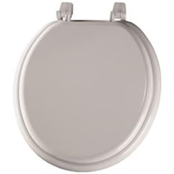 Toilet Seat Round Front with Cover WoodWhite, Chesterfield, Mfr#: CH645955