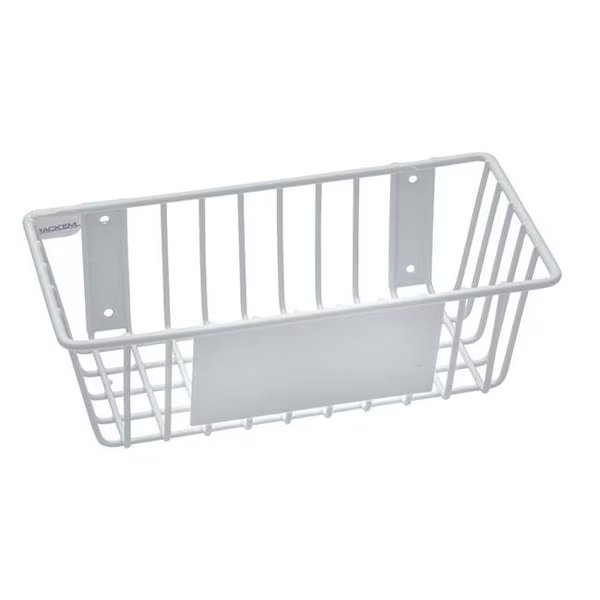 18 x 6 x 4 in.; Wire Basket - White, Vaser Designs, Mfr#: VA748460