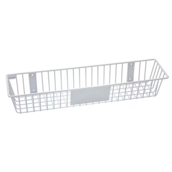 24 x 6 x 4 in. Wire Basket - White, Vaser Designs, Mfr#: VA2588087