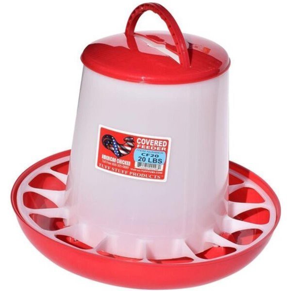 20 lbs CF20 Covered Feeder with Handle, Tuff Stuff Products, Mfr#: 458129806