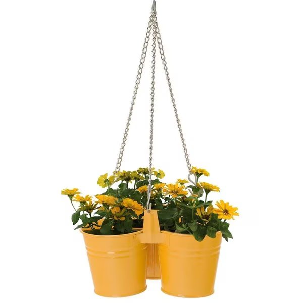 Triple Hanging Planter for 4.5 in. Plants, Saffron, Next2Nature, Mfr#: NE2588628