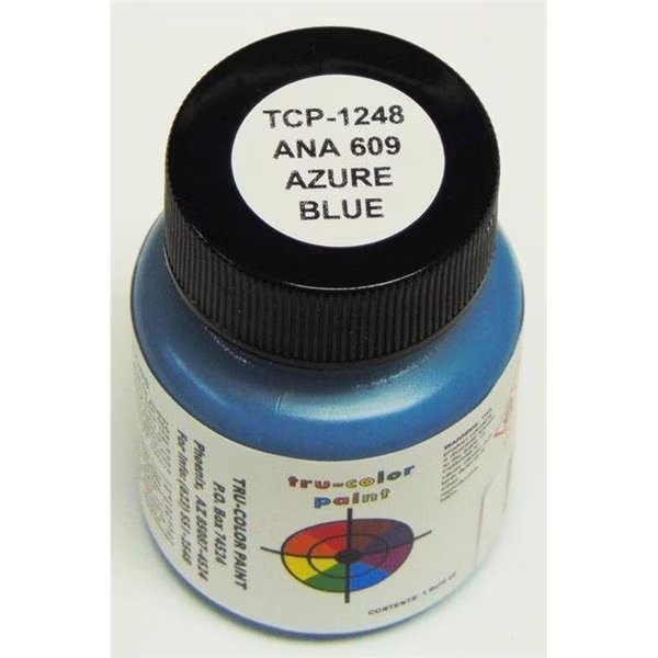 Tru-Color Paint TCP1248 1 oz ANA-609 Azure Blue Paint, Tru-Color Paint, Mfr#: TCP1248