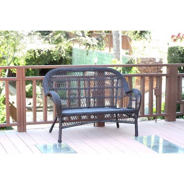Santa Maria Espresso Wicker Patio Love Seat, Seatsolutions, Mfr#: SE2440116