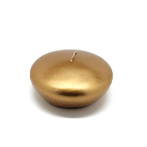 Jeco CFZ-100-0 3 in. Floating Candles; Metallic Bronze Gold - 12 Piece per Box, Jeco, Mfr#: CFZ-100_0