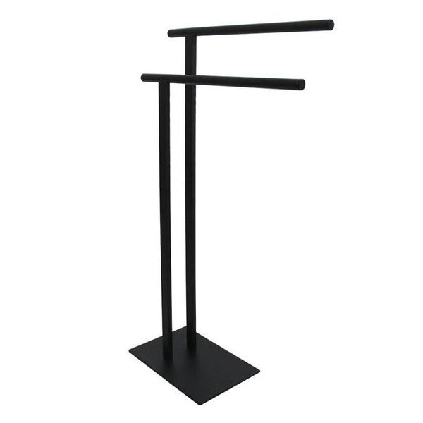 Kingston SCC6030 Freestanding Double Towel Rack; Matte Black, Kingston, Mfr#: SCC6030