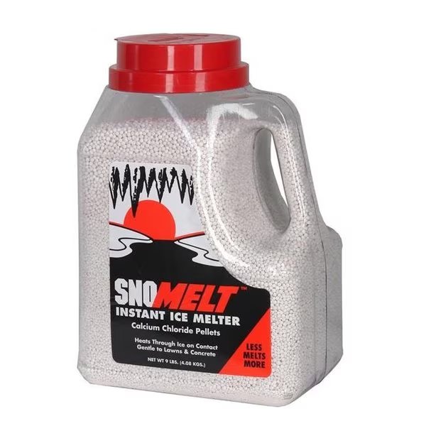 SnoMelt S0091J 9 lbs Calcium Chloride Pellet Jug, Snomelt, Mfr#: S0091J