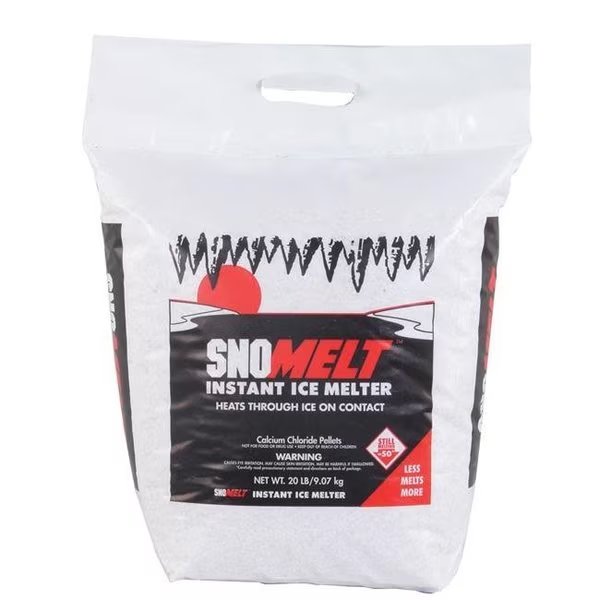 SnoMelt S020BG 20 lbs Calcium Chloride Pellet Bag, Snomelt, Mfr#: S020BG