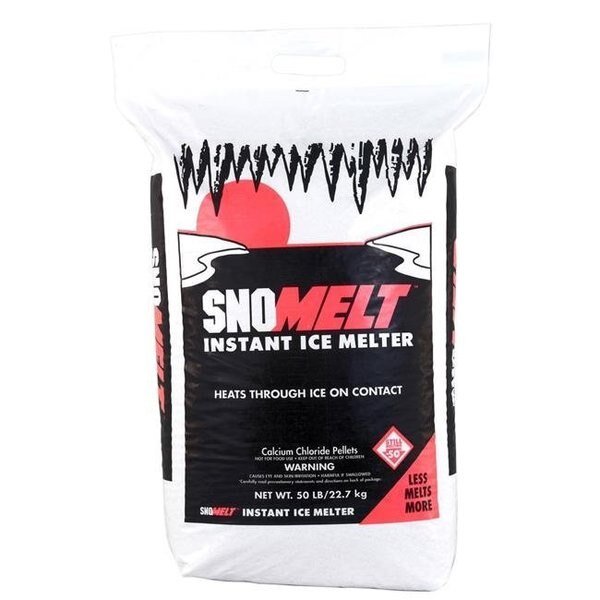 SnoMelt S0502R 50 lbs Calcium Chloride Pellet Bag, Snomelt, Mfr#: S0502R